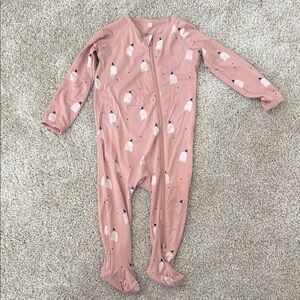 Pink Ghost Print Bamboo sleeper